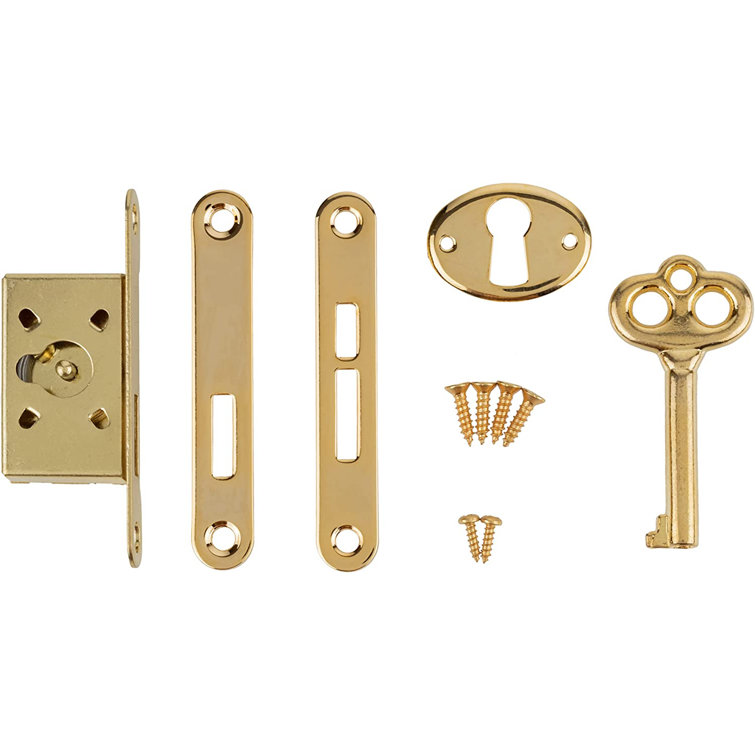 UNIQANTIQ HARDWARE SUPPLY Gold Plated Full Mortise Lock Set for
